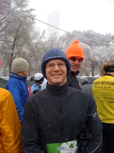 Why is this man smiling?